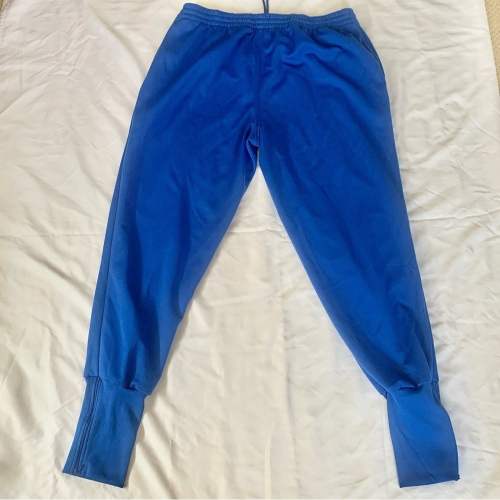 Adidas Men's XL Blue Soccer Joggers Track Pants Long Zipper Cuffs Practice - Picture 2 of 11